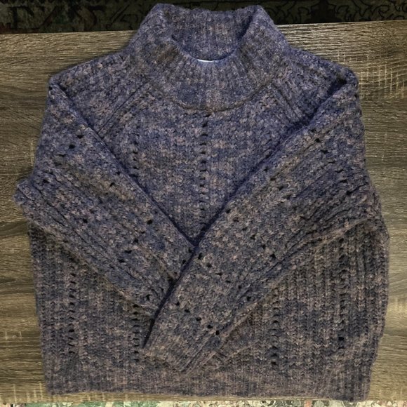 Madewell Pointelle Mockneck Pullover Knit Sweater - Picture 2 of 5